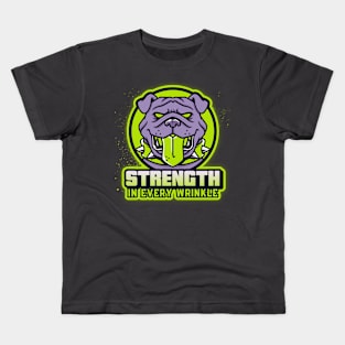 Strength in Every Wrinkle: Bulldog Grit Kids T-Shirt